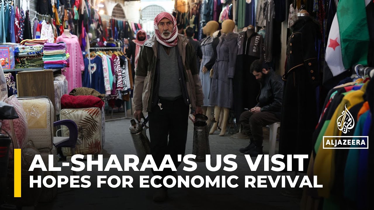 Syrians hope Sharaa's US visit brings sanctions relief, economic recovery