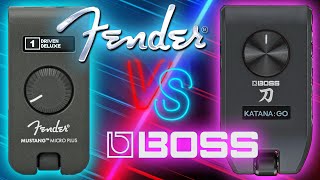 Video thumbnail for SHOOTOUT! Fender MUSTANG Micro PLUS Vs Boss Katana GO by John Oakley