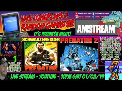 [AMSTRAD CPC] Live Longplays & Random Games #2 - Predator Night! + New Amstrad Game! #AMSTREAM