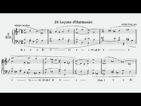 Henri Challan No.2 "24 LECONS D'HARMONIE" Réalisation