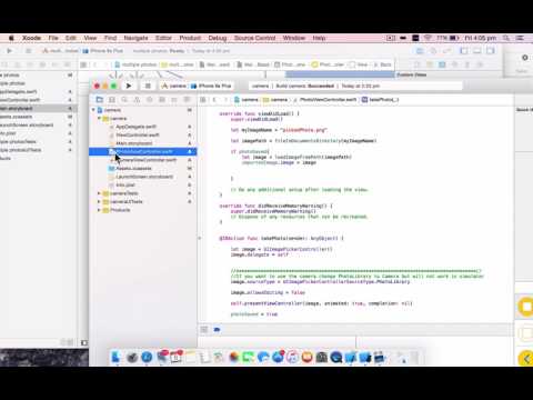 teaching Swift -  Camera multiple screens