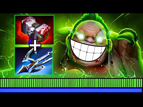 WTF Pudge Right Click Harpoon + Basher Builds🔥in 6K MMR Immortal Rank🔥