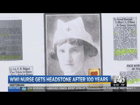 100 years later, WW1 nurse receives headstone to commemorate her efforts