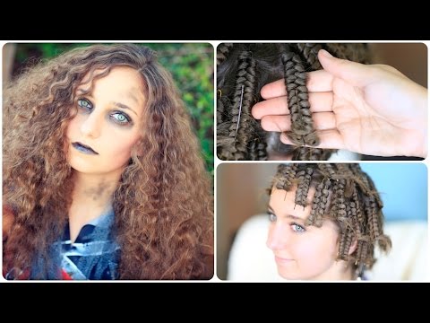 ゾンビチアリーダー｜ヘアピンカール｜ハロウィンヘアスタイル (Zombie Cheerleader | Hair Pin Curls | Halloween Hairstyles)
