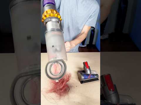 Can You Empty a Dyson V15 Detect Without Getting Your Fingers Dirty? #shortsvideo #experiments