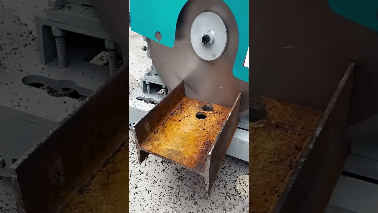 I beam cutting process #smartwork #goodtools