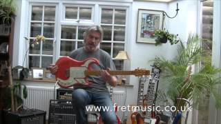 Video thumbnail for Burns Drifter Circa 1998 Fiesta Red Guitar by Eddy Hailwood