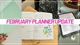 FEBRUARY 2024 PLANNER/JOURNAL UPDATE! am i actually using my journals and planners? 🤔