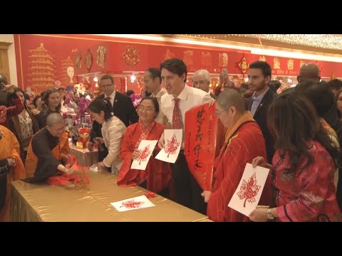Canadian PM Justin Trudeau Takes Part in Chinese New Year Celebration Event