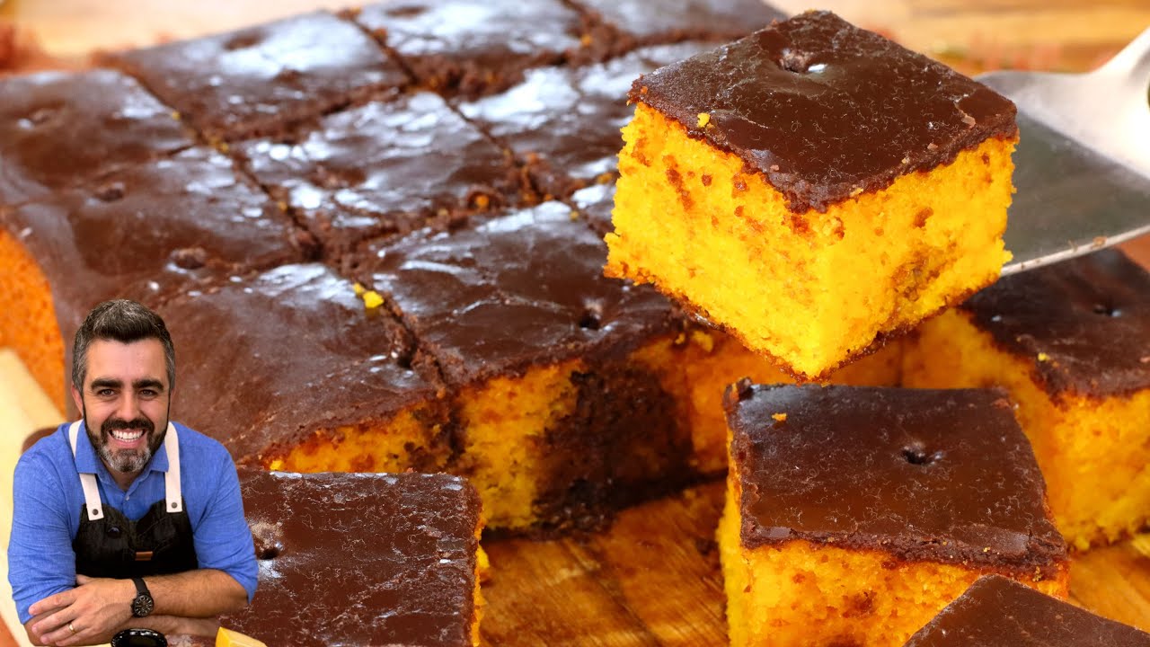 SUPER FLUFFY CARROT CAKE WITH CHOCOLATE CRUST - DELICIOUS - SUPER EASY - Recipes from Dad