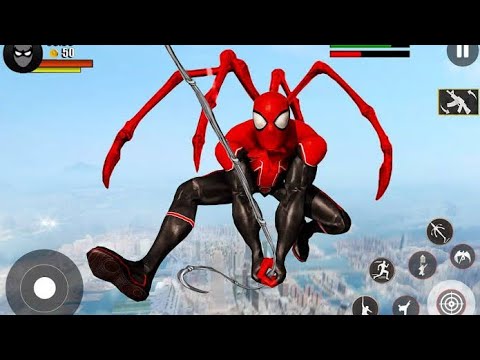 Flying Superhero- Spider game | flying spider hero man game or super spider robot games Gameplay