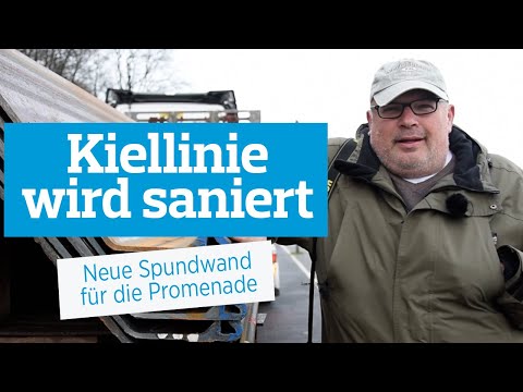 Kiellinie wird saniert: Neue Spundwand für die Fördepromenade