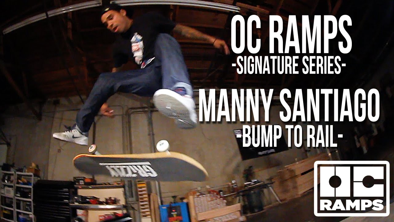 Manny Santiago patina su pro-model de 'Bump to Rail'