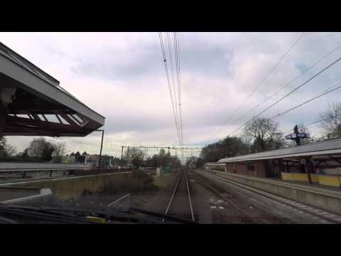 A train driver's view: Arnhem CS - Alkmaar, VIRM, 05-Mar-2016.