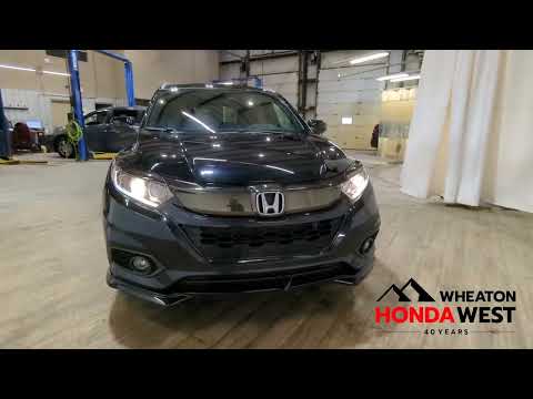 2021 Honda HR-V Sport AWD CVT in Black for sale at Wheaton Honda West in Calgary, AB