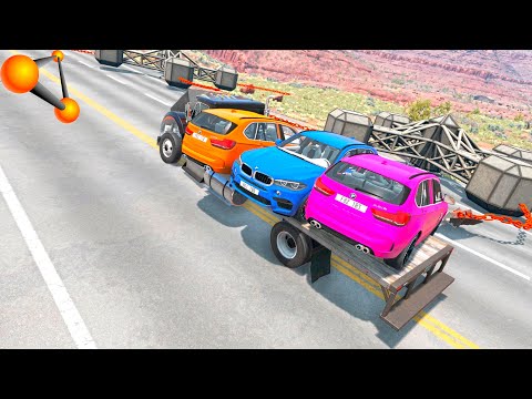 Cars Vs Chain Spinner – BeamNG.drive | BEAM.MP4