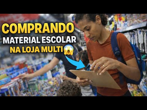 Comprando TODO Material Escolar do Meu Filho 📚🛒 Loja MULTI em Joaçaba-SC | Quanto gastamos? 😱 Barato