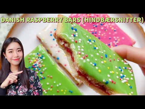 Danish Raspberry Bars (Hindbærsnitter) 丹麦山莓夹心饼干 | Danish Dessert Recipe | Not Pop-Tarts