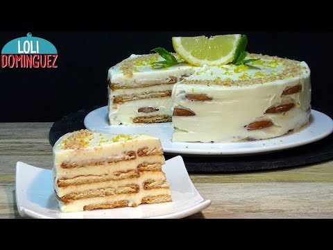 TARTA DE LIMÓN CON GALLETAS, SIN HORNO Y SIN GELATINA. Loli Domínguez - Recetas paso a paso