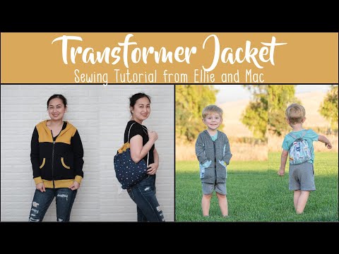 Make a Jacket That TRANSFORMS into a Backpack!  Sew it with me today!
