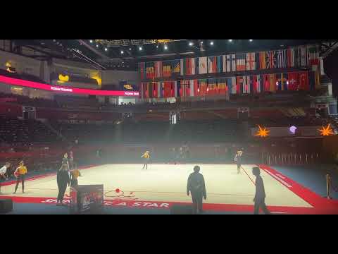 Polina Karika Clubs Podium Trainings - European Championships Baku 2023