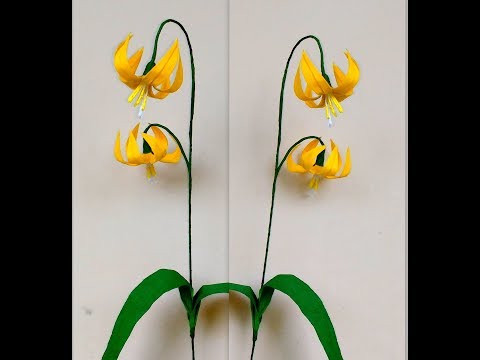 How to make glacier lily / Erythronium grandiflorum (flower # 200)