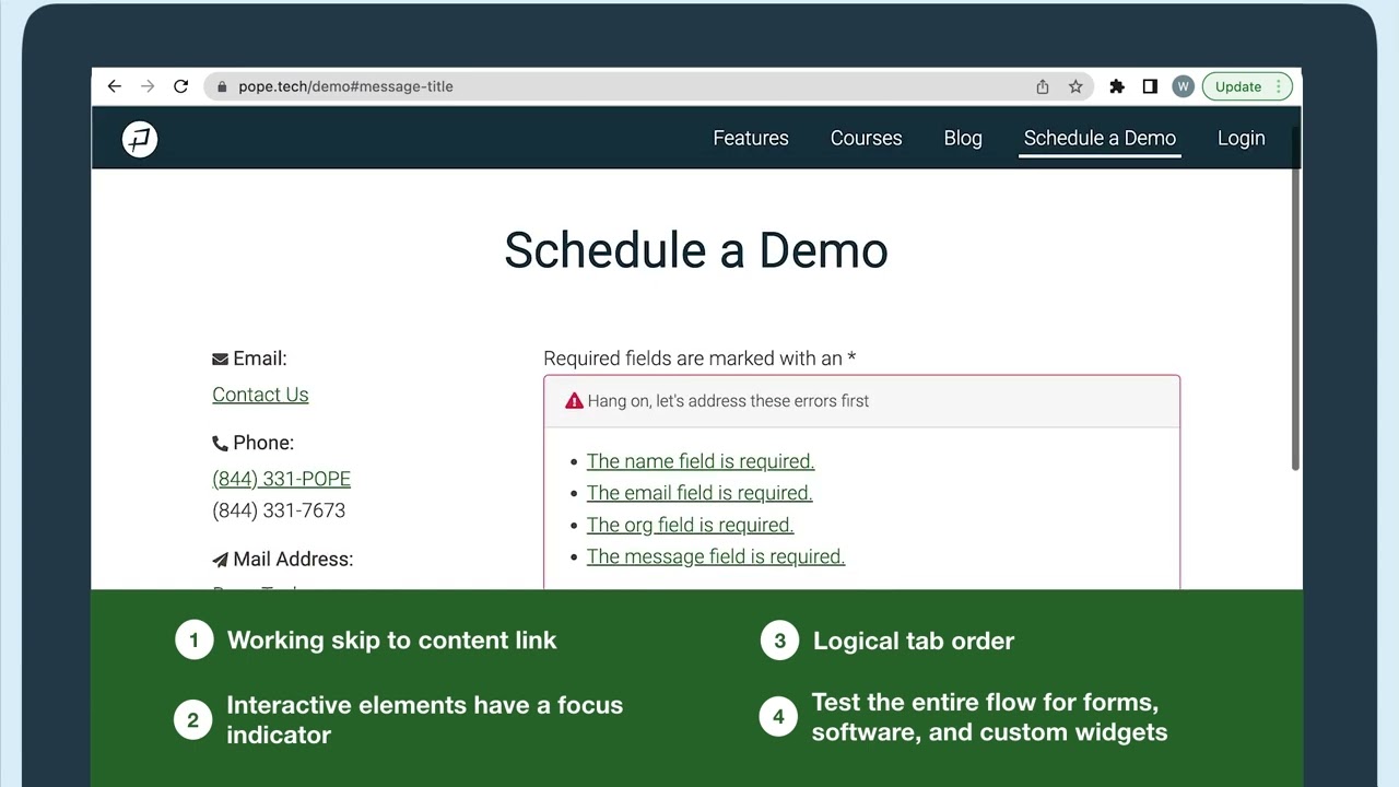 How to keyboard accessibility test