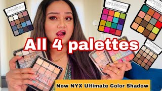 New NYX Ultimate Color Shadow palette || Swatch / First Impression of All 4 palettes