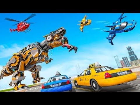 Flying Taxi Robot Car Part-1 | Rescue City Flying Robot Android GamePlay | By Game Crazy