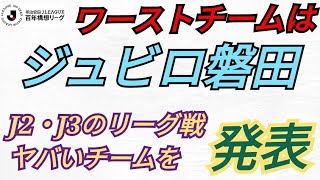 Jリーグ 百年構想リーグ J2・J3 2026-2027シーズン 降格するんじゃねぇ〜危ないチーム発表 ジュビロ磐田は頑張ろう‼