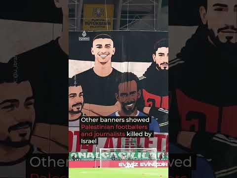 Turkish fans show support for Palestine at friendly fixture | #AJ shorts