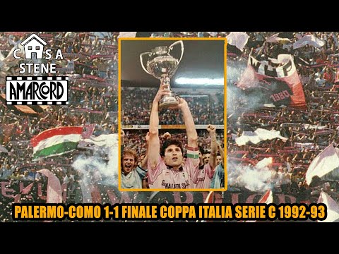 PALERMO-COMO 1-1 FINALE COPPA ITALIA SERIE C STAGIONE 1992-93 I ROSANERO VINCONO IL TROFEO#CASASTENE