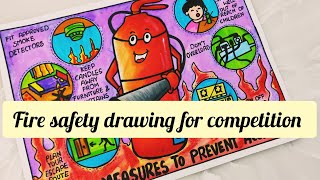 Safety drawing/fire safety poster drawing/Industrial safety drawing/fire safety measures