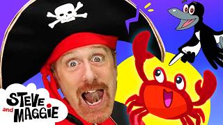 Sea Animals with Pirate Steve and Maggie! | Teddy Bear Hide and Seek | Bedtime Routine for Kids