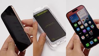 Ringke Easy Slide Privacy Apple iPhone 16 / 15 Screen Protector Jig 2-Pack video