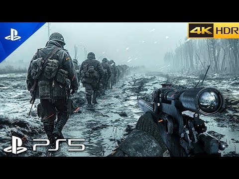 Battle of the Bulge - Call of Duty WWII |Ardennes, Belgium - December 25, 1944 [4K 60FPS HDR]