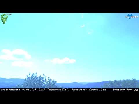 Buzet, Sveti Martin - jug 03.06.2019 Day HD TimeLapse