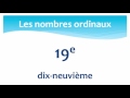 Ordinal numbers in French 1st - 30th - Les nombres ordinaux en Français 1er - 30e