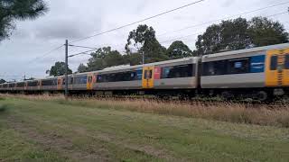 Queensland Rail's NGR unit 710 works run D5Y2 at high speed towards Narangba station on Wed Mar 19