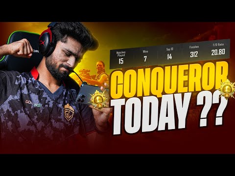 AAJ CONQUEROR HOKE RAHEGA | RANK PUSH TO #1 | BGMI LIVE