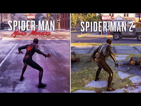 Spider-Man 2 vs Spider-Man Miles Morales - Details and Physics Comparison