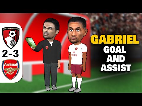 Bournemouth 2-3 Arsenal | Gabriel Mistake and Goal