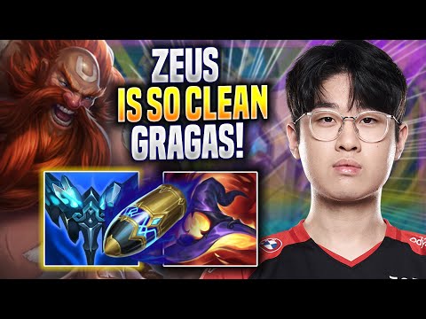 ZEUS IS SO CLEAN WITH GRAGAS! - T1 Zeus Plays Gragas TOP vs Camille! | Season 2022