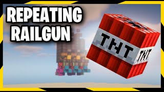 Minecraft Redstone Weapon: Repeating TNT Railgun