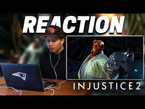 Injustice 2: Introducing Hellboy Gameplay Trailer REACTION! - Special Moves, Combos, Intro & Outro