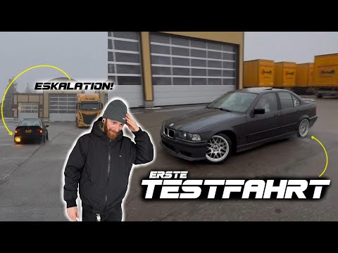 Probefahrt mit dem E36 ESKALIERT | donuts,flammen und burnouts - Manuel Scharka