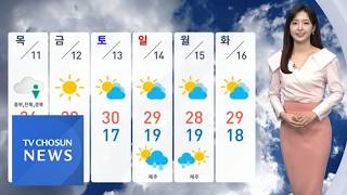 [날씨] 저녁까지 중부 중심 비…최대 30㎜ [뉴스퍼레이드]