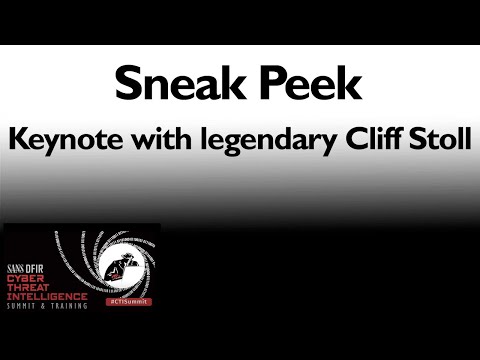 SANS CTI Summit keynote with legendary Cliff Stoll - Sneak Peek