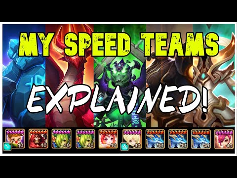 MY SPEED TEAMS EXPLAINED! FOR GIANTS/DRAGONS/NECRO/PUNISHER/STEEL FORTRESS