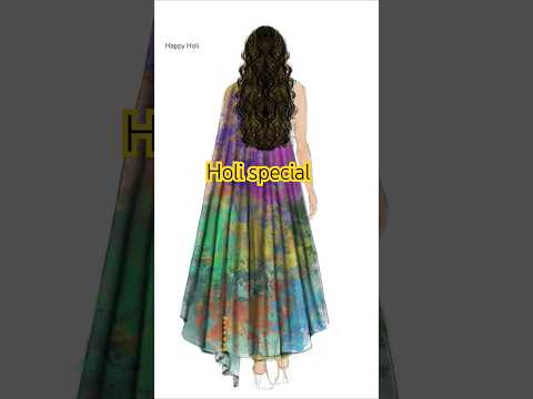 🪷(457) Technical fashion illustration | How to design dress#procreate #shorts #tutorial #art #yt